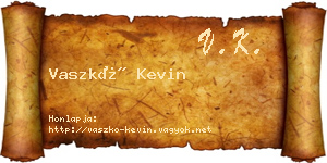 Vaszkó Kevin névjegykártya